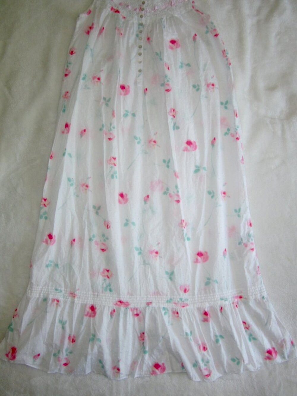 EILEEN WEST Sleeveless Cotton Nightgown Women's XS - Picture 2 of 12